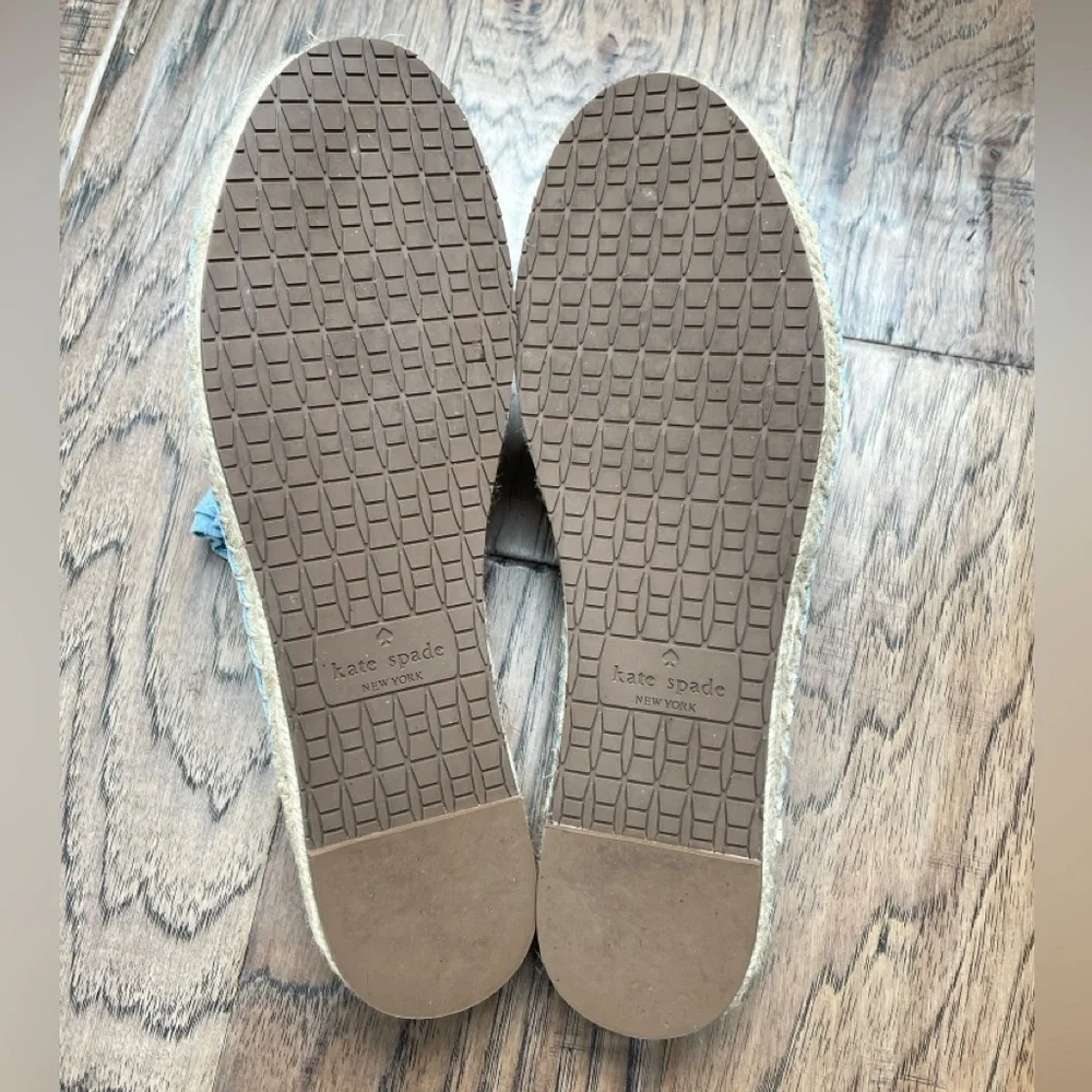 Kate Spade New York Laila Blue Bird Suede Espadrille Slip-On Mule Shoes 9.5 NWOT - Picture 7 of 10